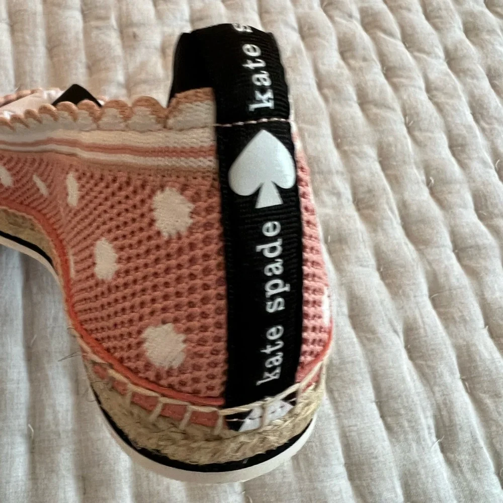 NIB Kate Spade Knottingham Knit Espadrille in Flirty Rose/Optic White Size 9 - Picture 4 of 8